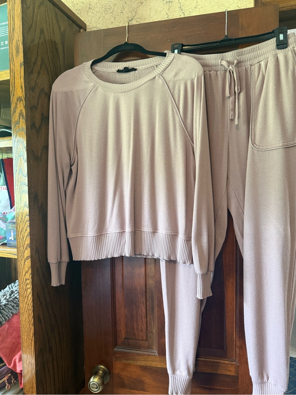 Relaxed Knit Lounge Set - Dusty Mauve M